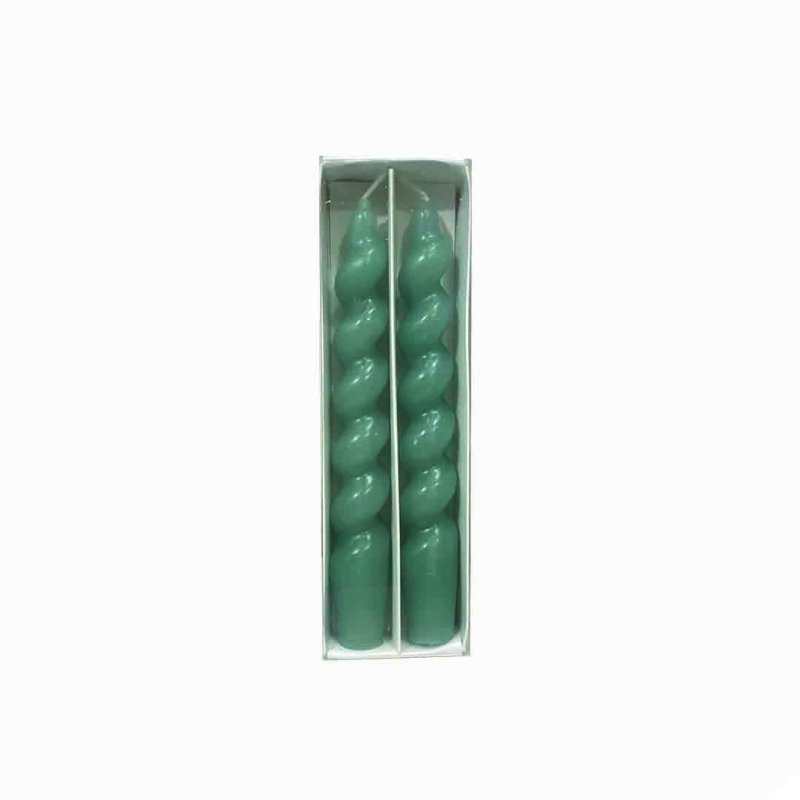 Set de 2 velas torneadas Emma Verde