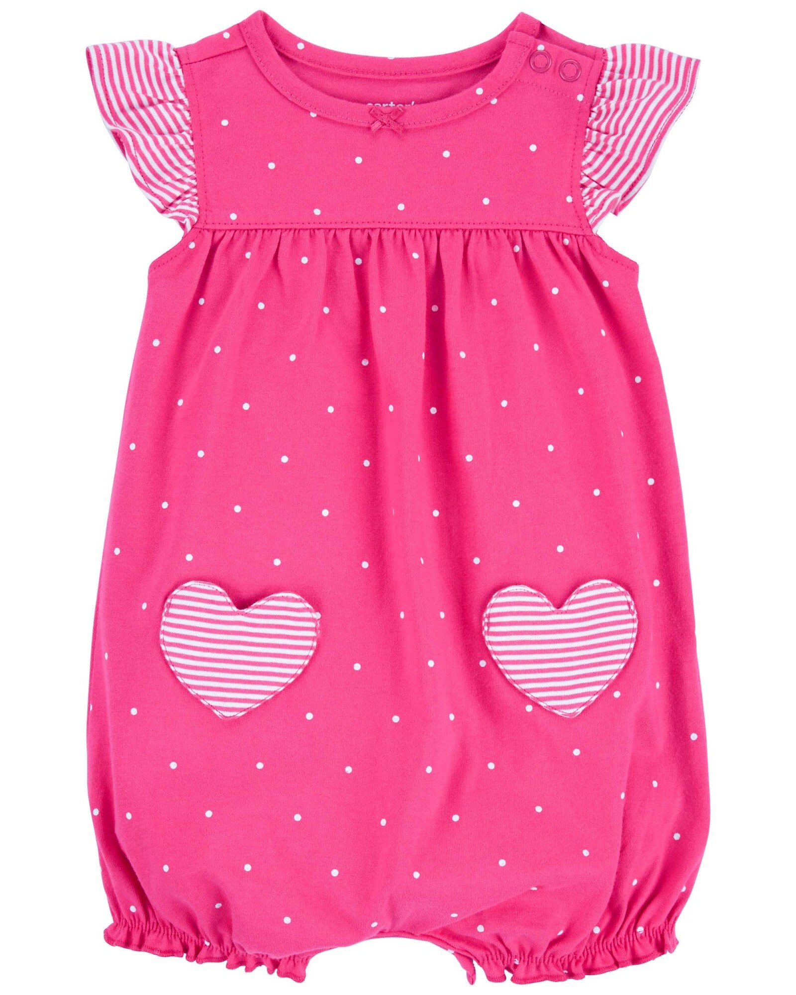 Monito bombachudo de algodón, bolsillos corazón Sin color