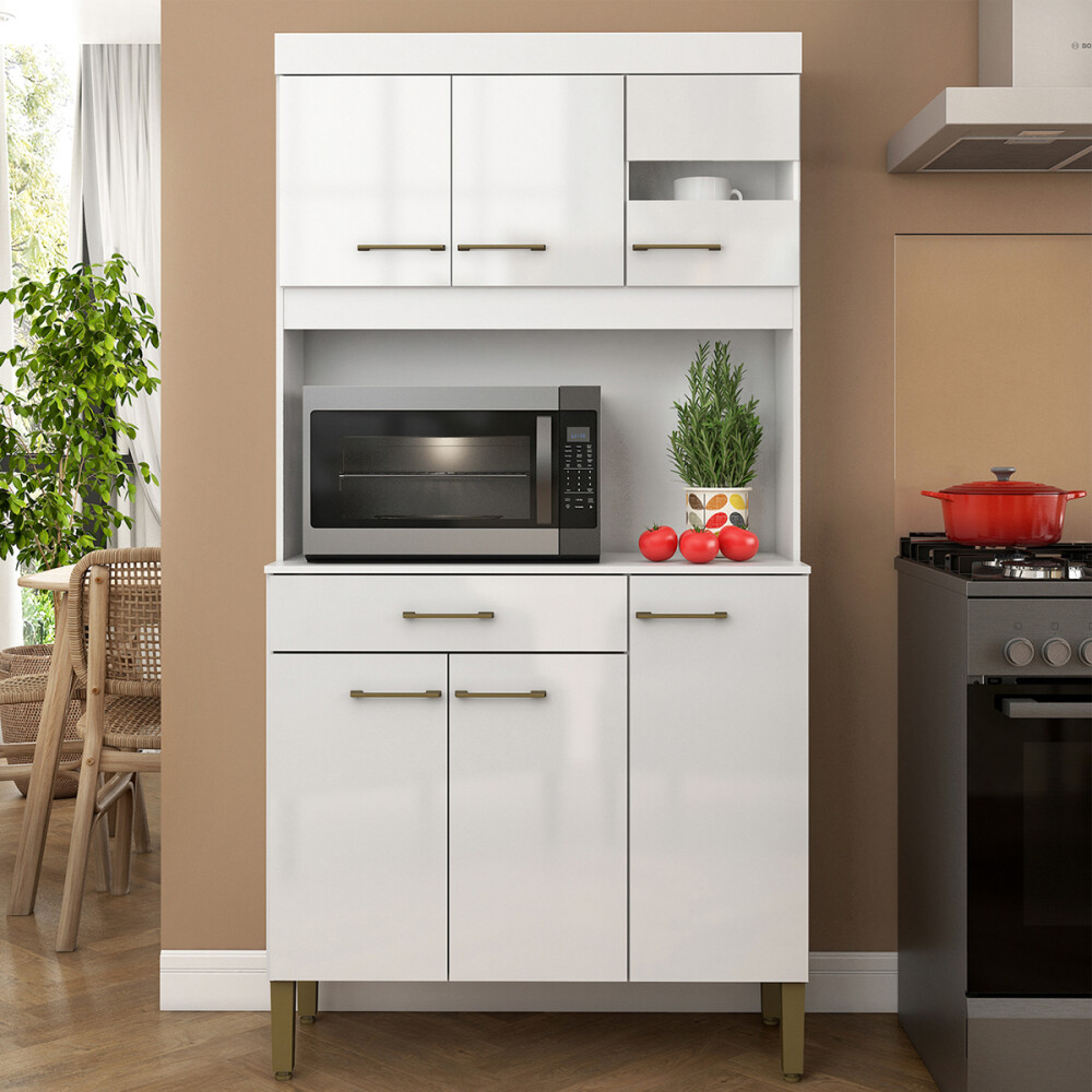 Kit cocina compacta - 6 puertas 1 cajón BLANCO