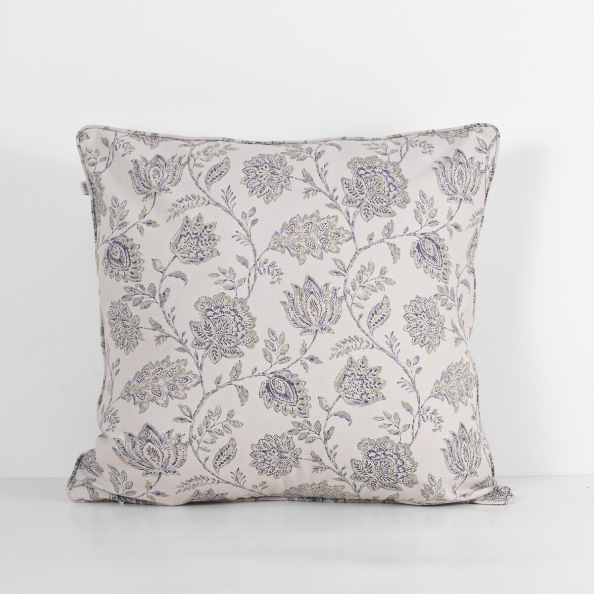 Funda Deco Diseño - Flores Gris Y Beige 