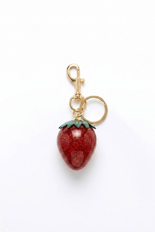 Llavero frutilla rojo