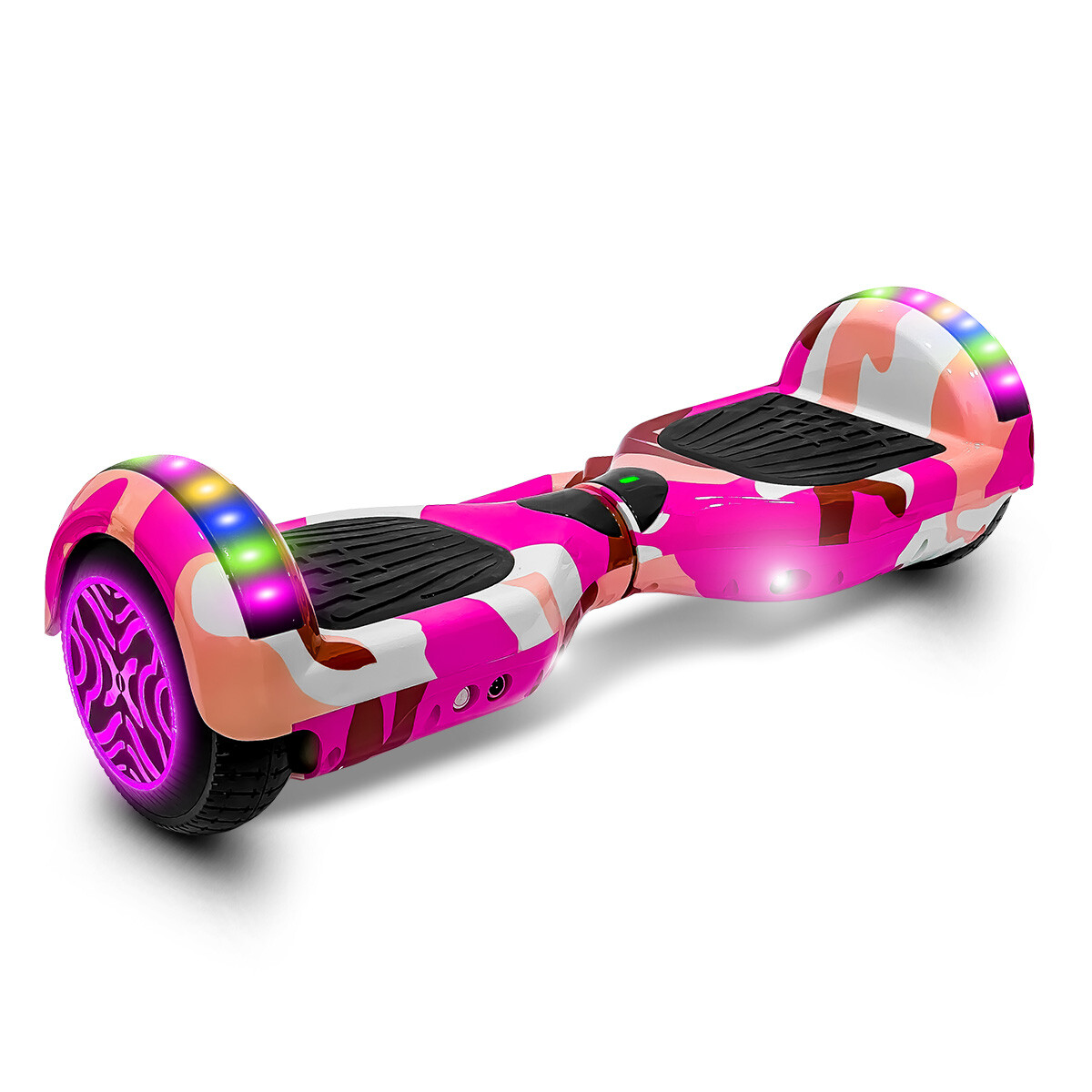 Skate Hoverboard Eléctrico 6.5 Bluetooth Luces Led N1 - Rosado 