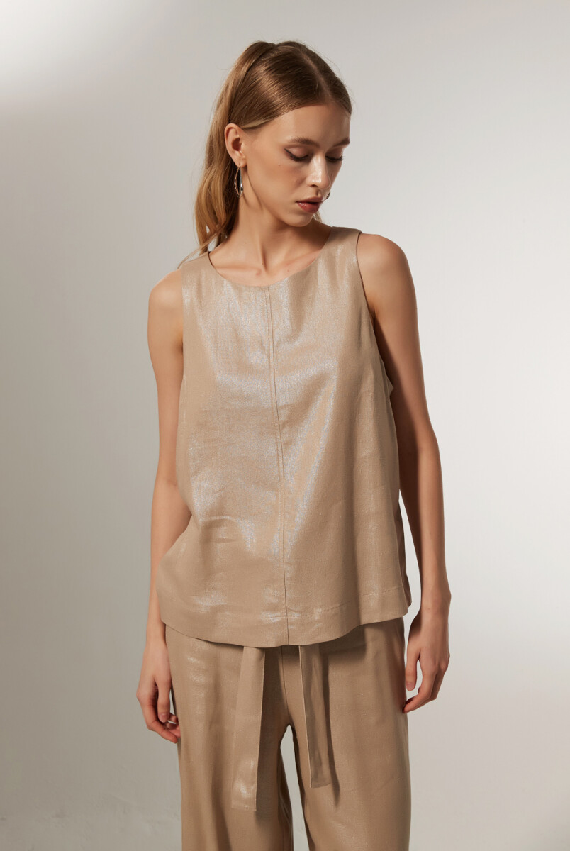 Musculosa Cariño - Dorado 