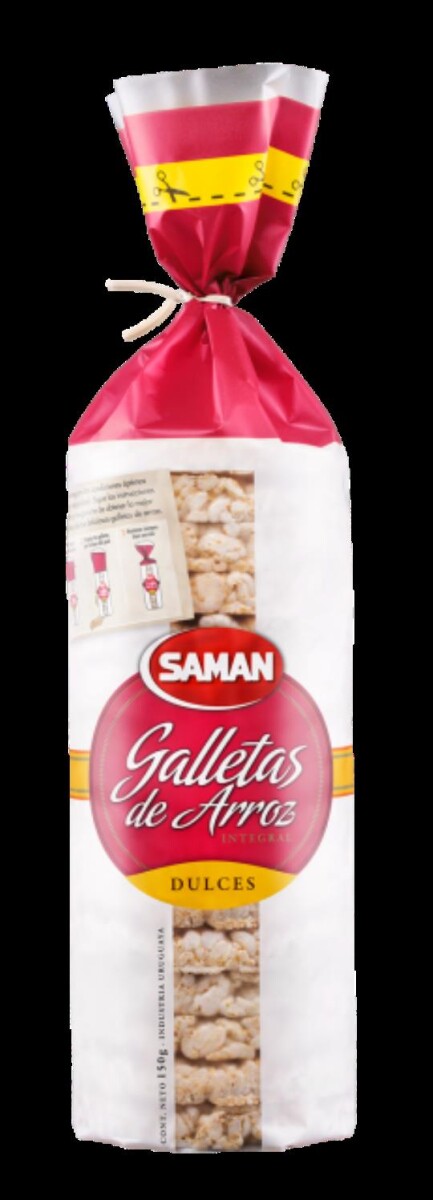 NAT-GALLETA DE ARROZ SAMAN GRANDE DULCE 150G 