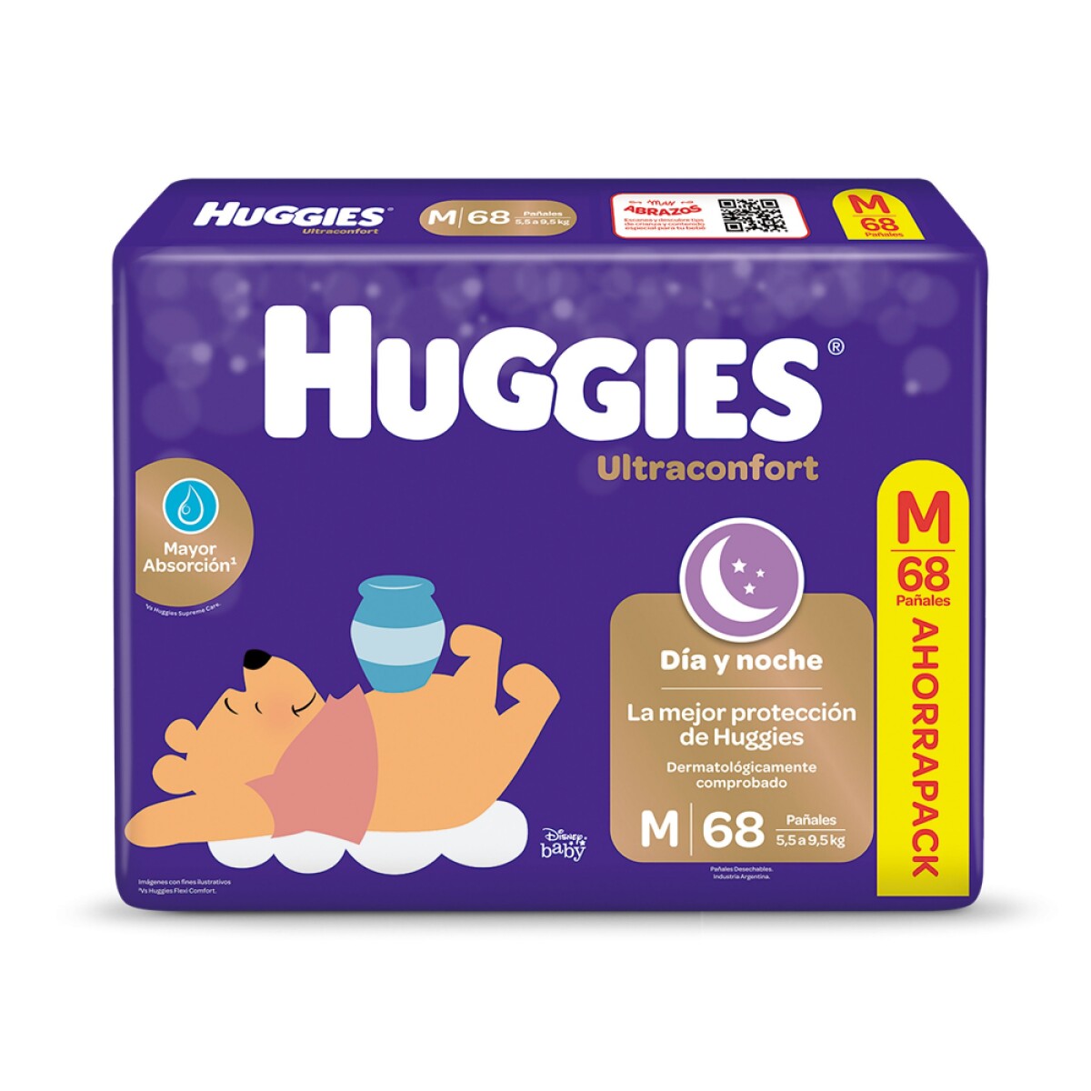 Huggies Pañales Ultraconfort M Ahorro 68 Unidades 
