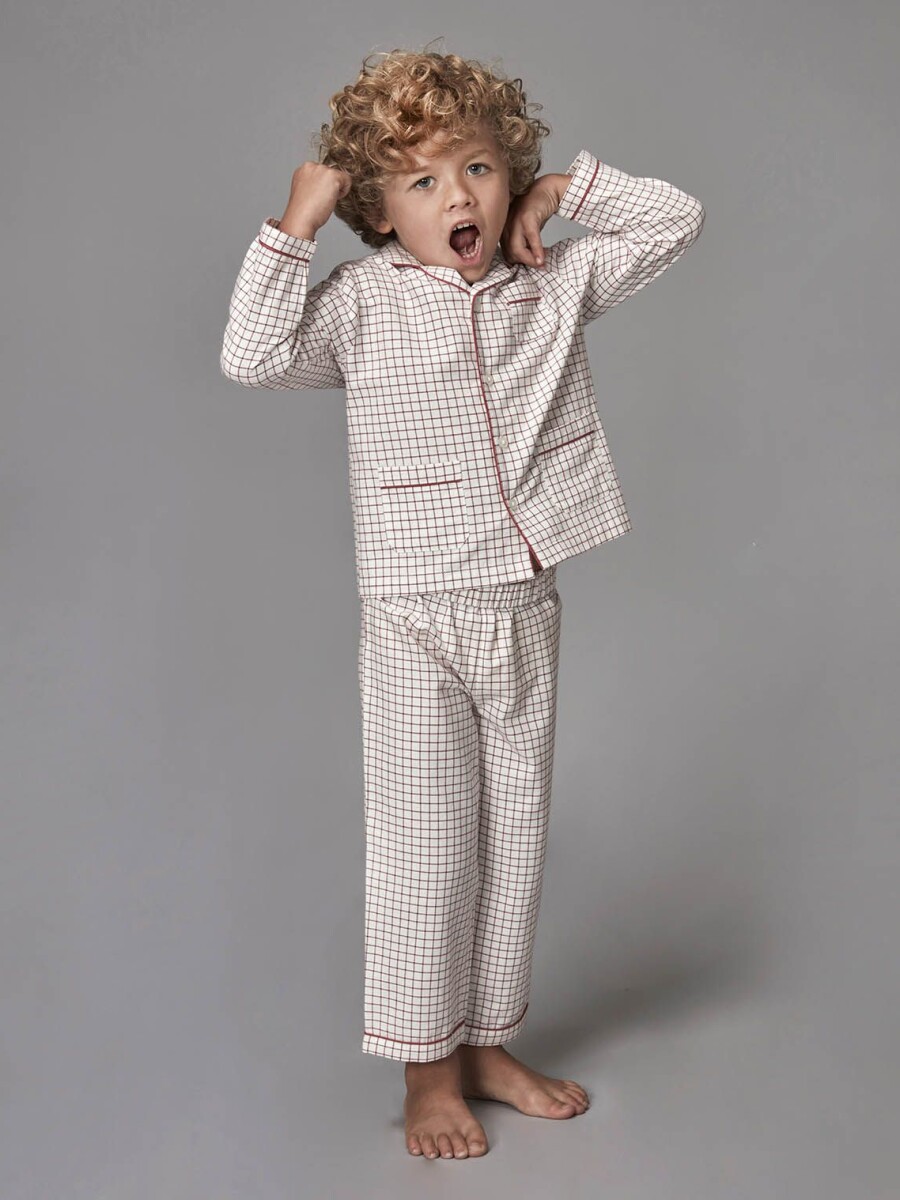 Pijama Cuadros Cereza