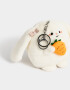 Llavero Peluche Llavero Y Charm Conejo Con Zanahoria - Blanco Crudo