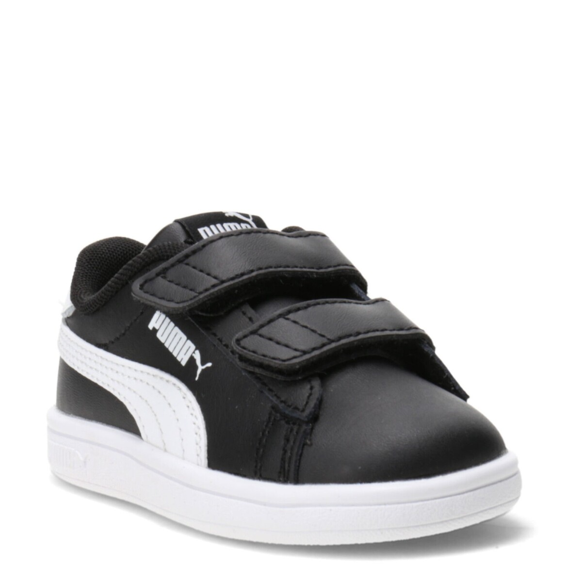 Championes Infantiles Puma Smash 3.0 Leather V - Negro - Blanco 