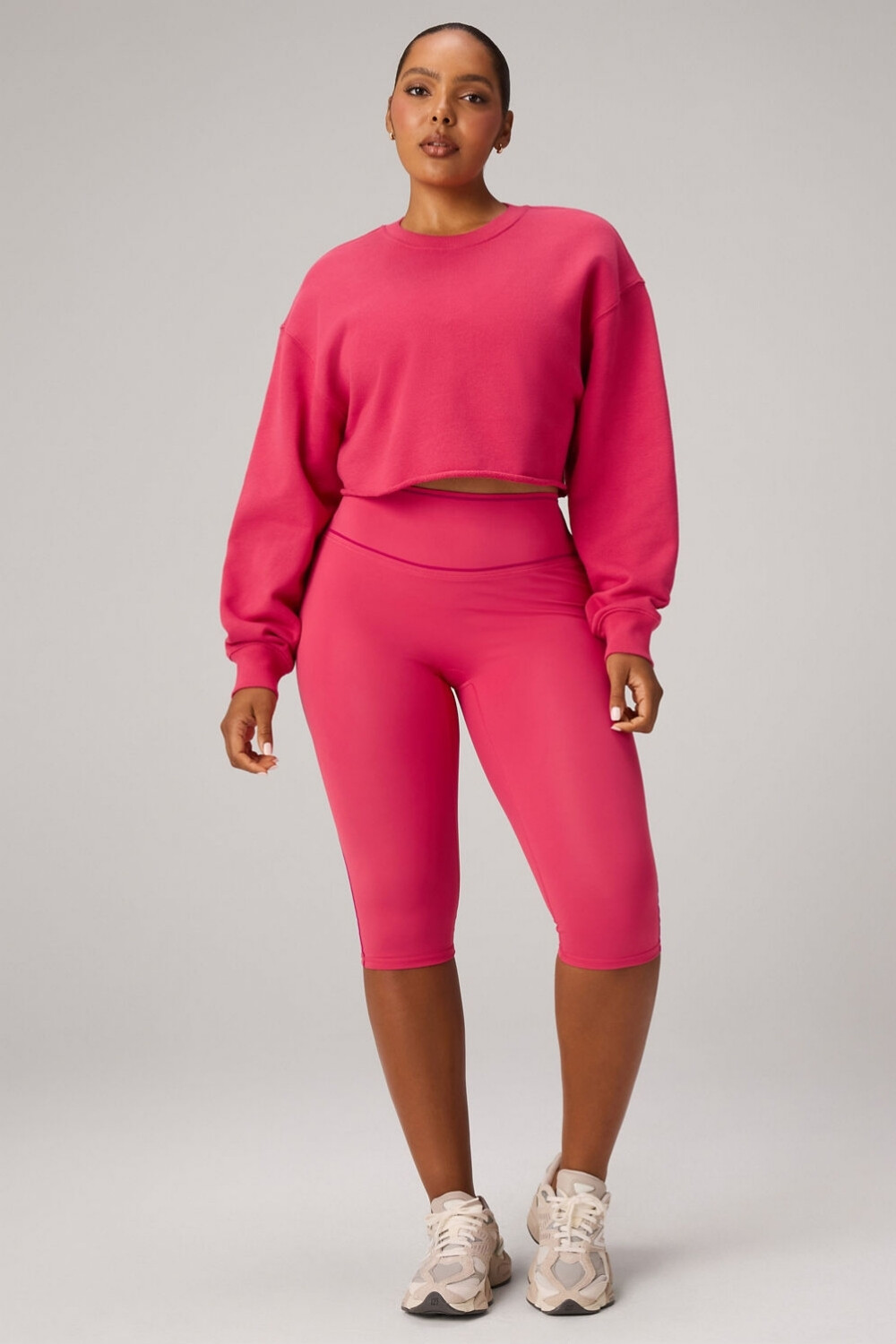 Polera Heavy Terry Cropped Pullover Mujer Berrylicious