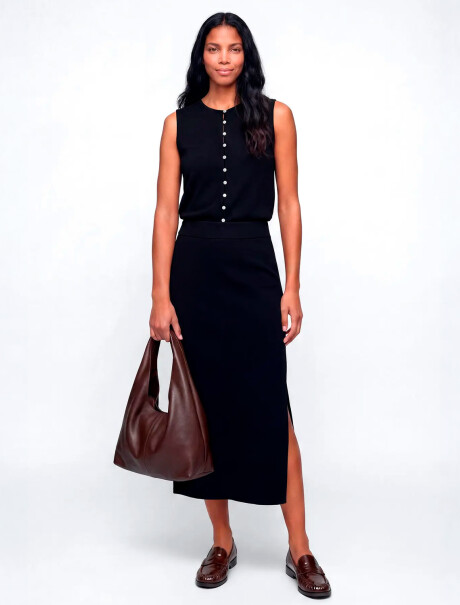 POLLERA MIDI NEGRO