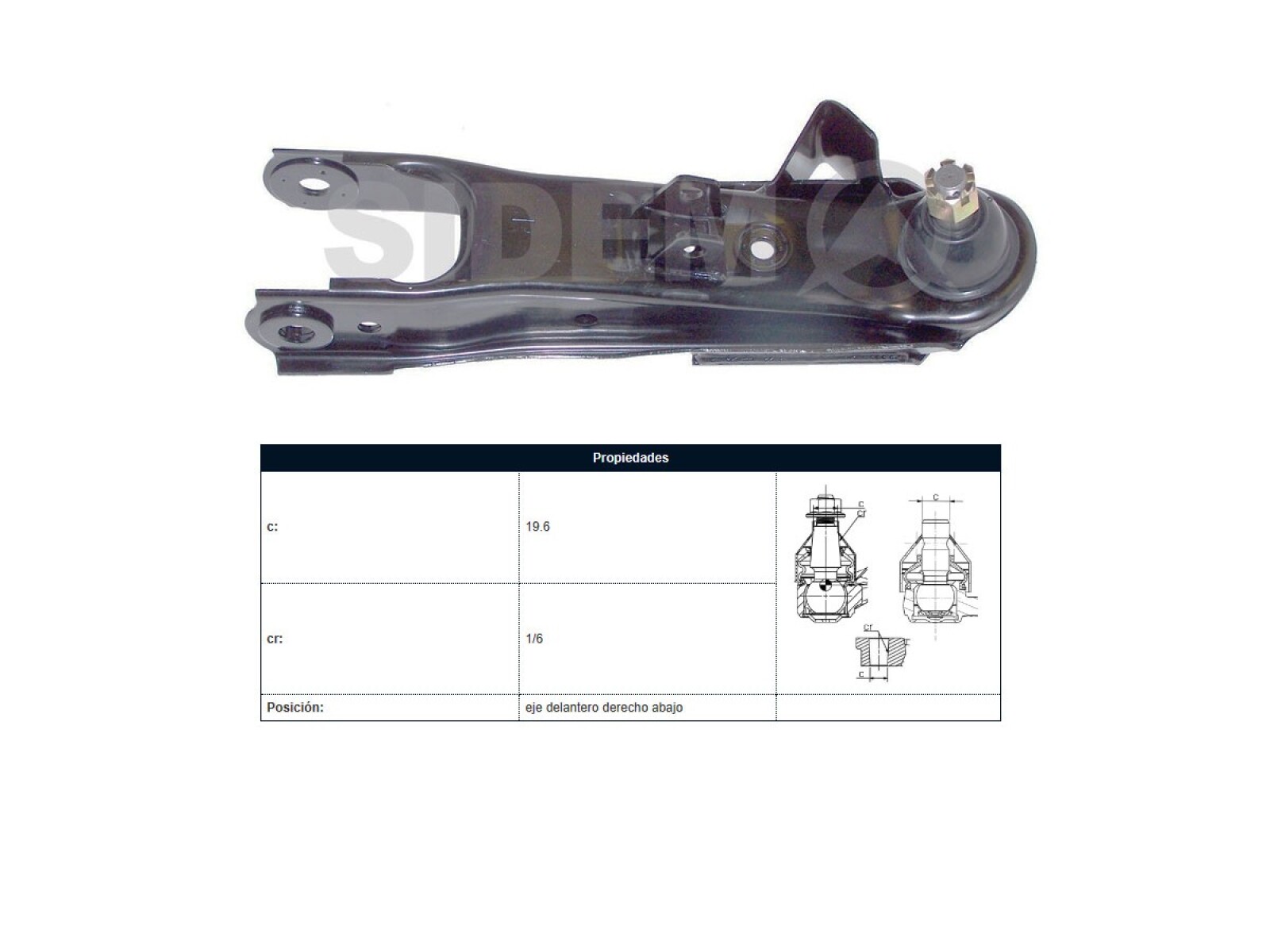 Parilla De Suspension Del Nissan D21 Mexico/720 Diesel 79-97 Der 