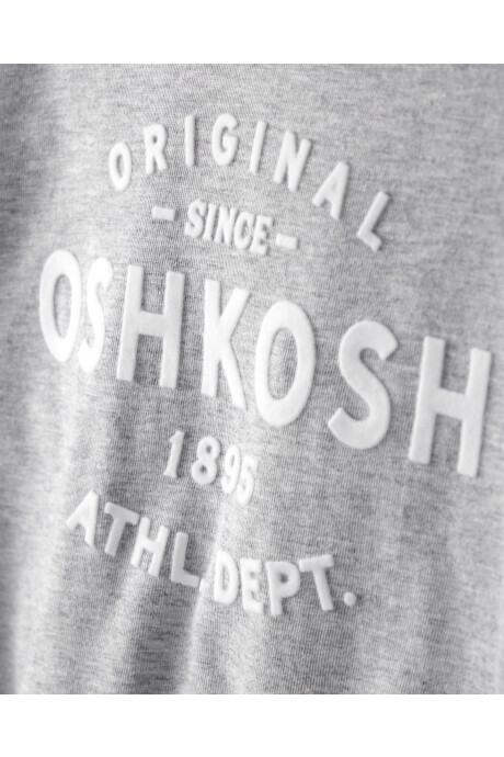 Remera de algodón, gris, con logo Sin color