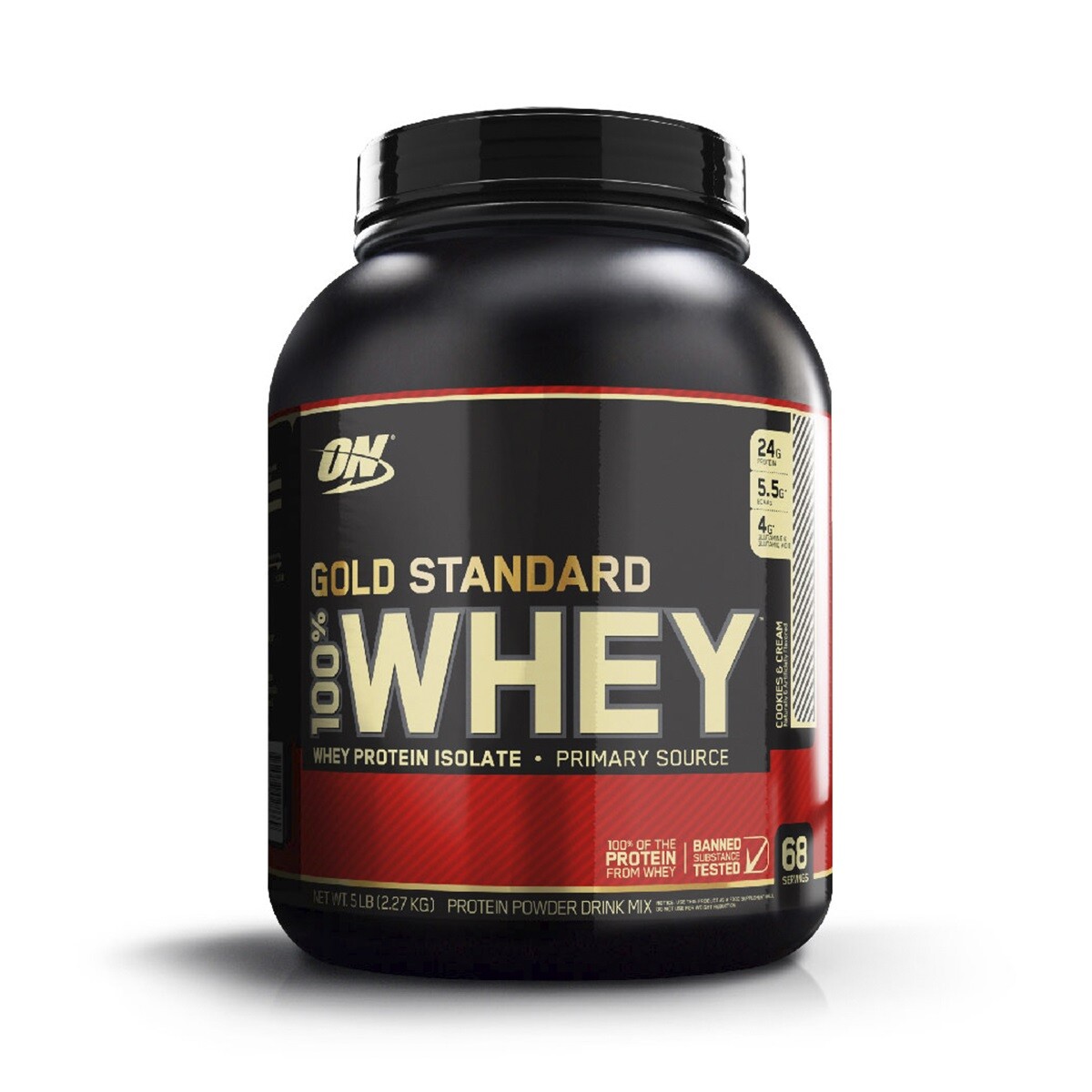 Whey Optimum Nutrition Gold Isolate Cookies & Cream 5 Lbs. 