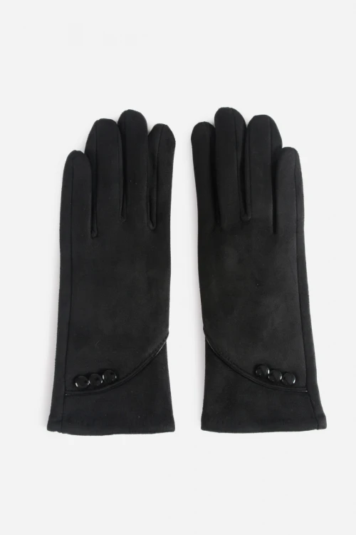 Guantes botones negro