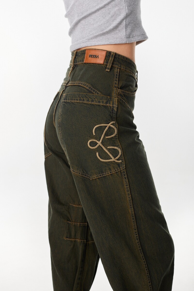 Jean Grounded Green Washed