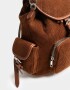 Mochilas Urbanas Mochila Solapa Corderoy Chocolate - Marron Chocolate