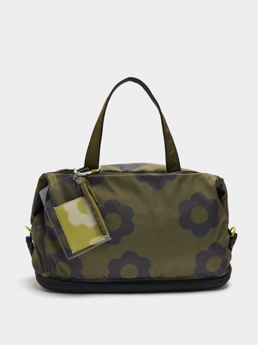 Bolso De Deporte De Nylon Con Estampado Floral multicolor