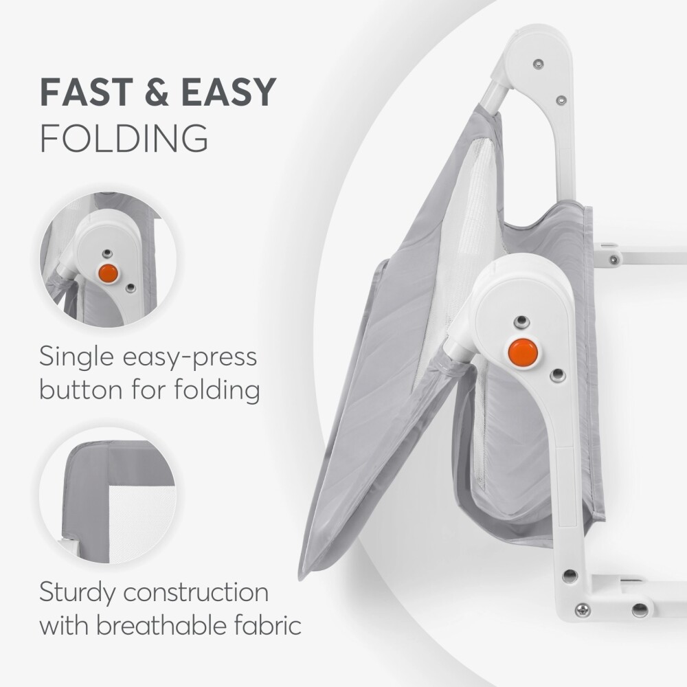 Baranda cama I AM SAFE KIKKABOO 120cms gris Baranda cama I AM SAFE KIKKABOO 120cms gris