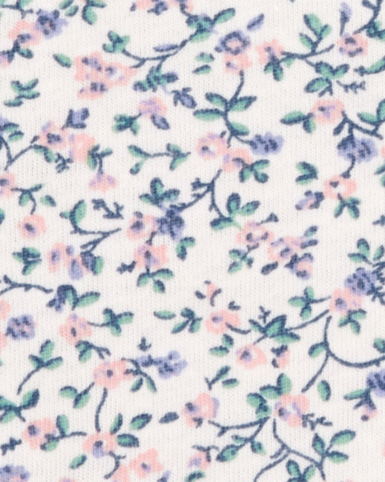 Blusa de algodón, manga corta, diseño floral Blusa de algodón, manga corta, diseño floral