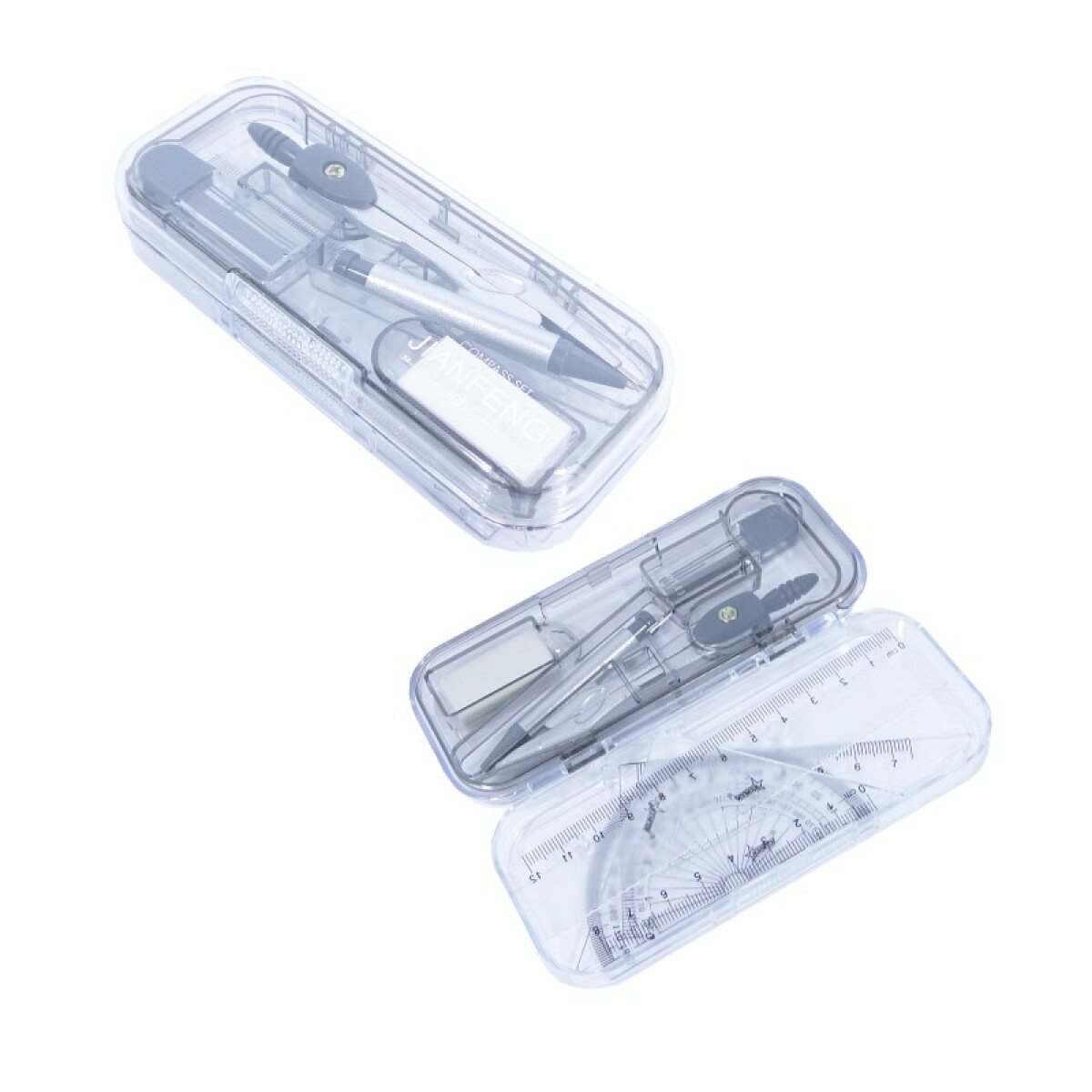 3x2 OUTLET Compas de metal c/grafos, set de geometría y goma - 3x2 Outlet Compas De Metal C/grafos, Set De Geometría Y Goma 