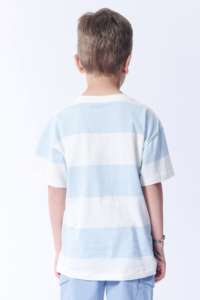 Remera Rayas Celeste Y Blanco