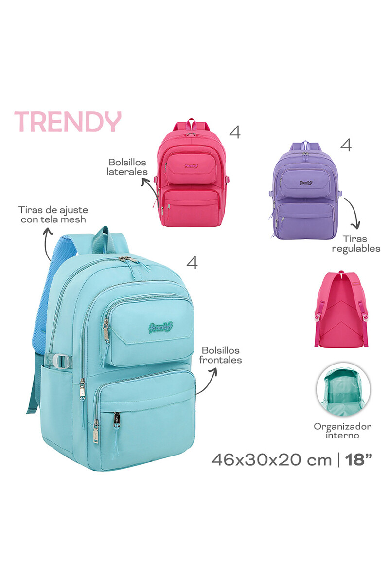 Mochila Trendy Celeste