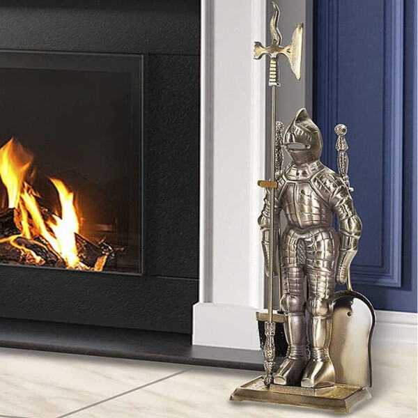 Atizador Soldado Kassel Set De 5 Piezas Base Cuadrada Ag212 ATIZADOR KASSEL AG212 74CM