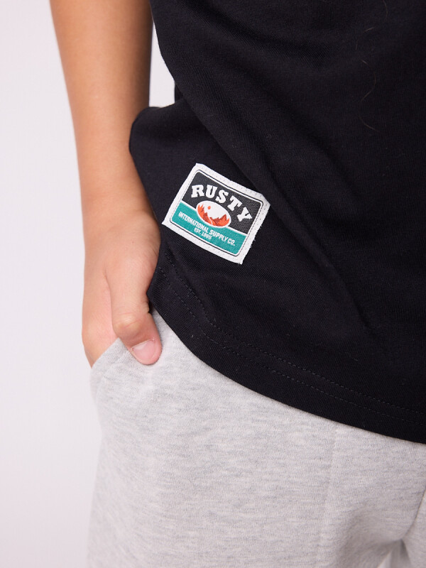 T-SHIRT PORTBO TEEN RUSTY Negro