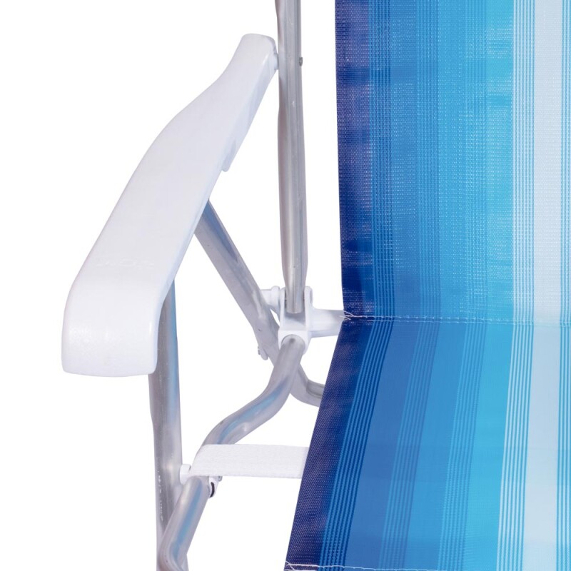 Set x2 Silla reclinable 4 posiciones aluminio AZUL