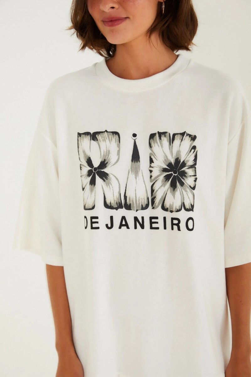 VESTIDO CAMISETERO CORTO Blanco