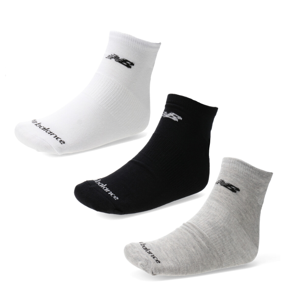 Medias Unisex New Balance X3 Show Unisex - Blanco - Gris - Negro 