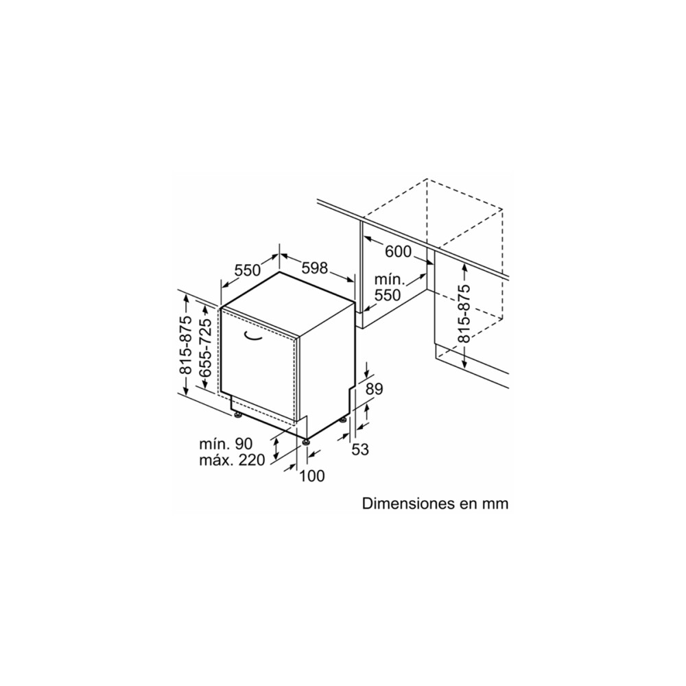 Lavavajillas panelable Bosch SMV2ITX09E 13 servicios Lavavajillas panelable Bosch SMV2ITX09E 13 servicios