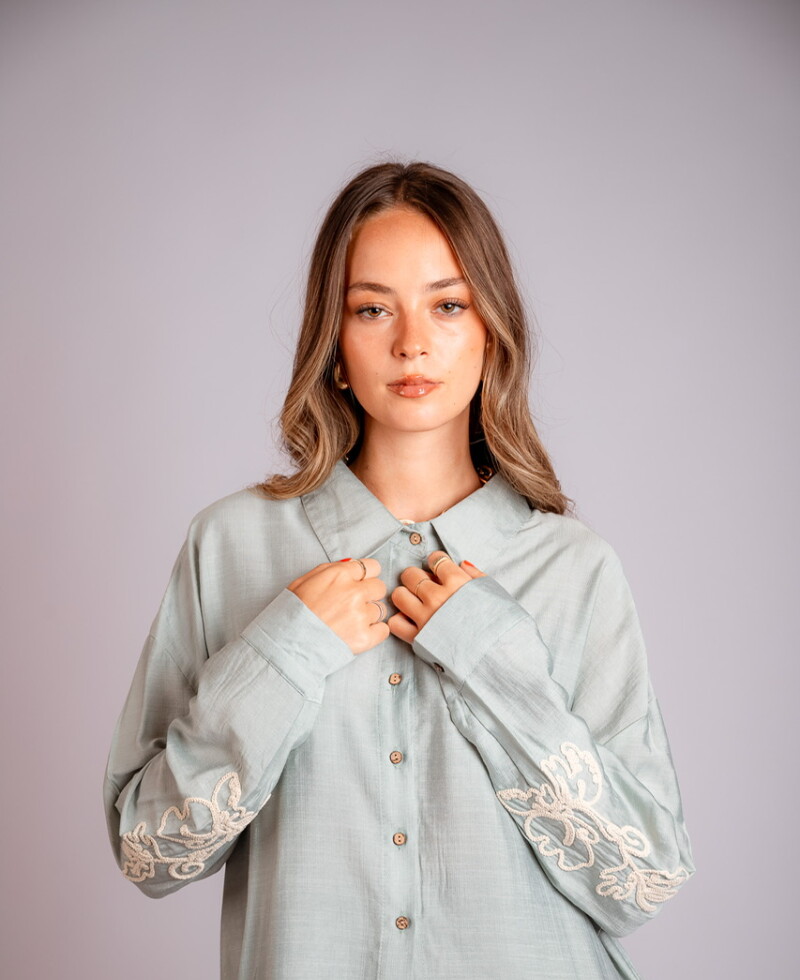 Camisa Mikonos (PRE VENTA) verde