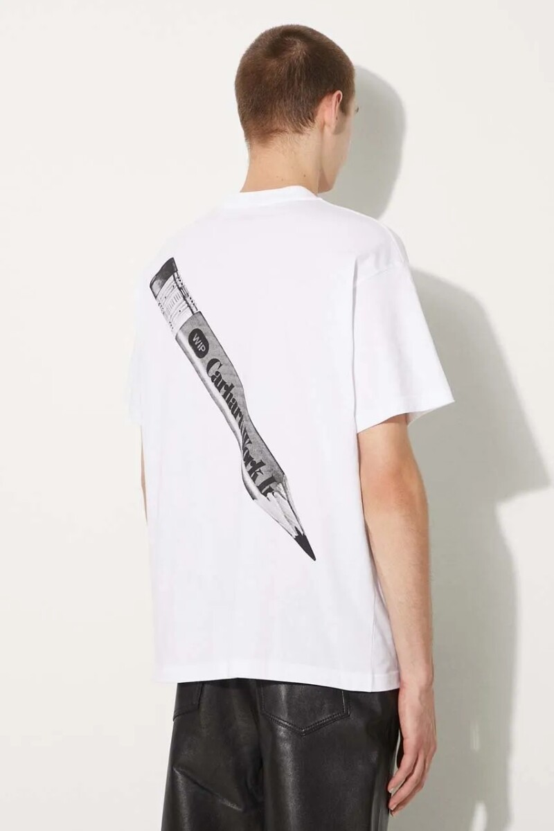 S/S WIP PENCIL T-SHIRT Blanco