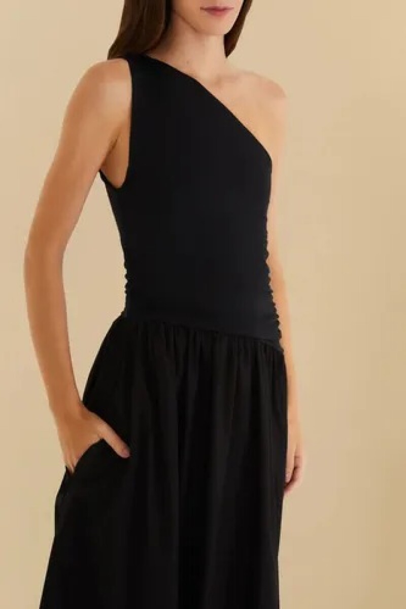 VESTIDO UN HOMBRO Negro