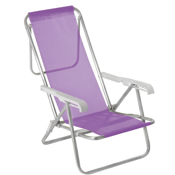 SILLA RECLINABLE 8 POSICIONES ALUMINIO SANNET LILA LILA