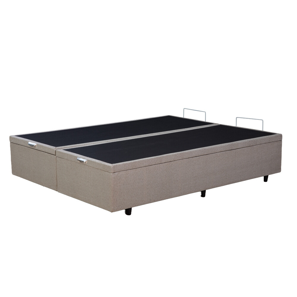 BOX BAÙL QUEEN SIZE BASE DE SOMMIER GUARDARROPA CAMA IMPORTADO BEIGE