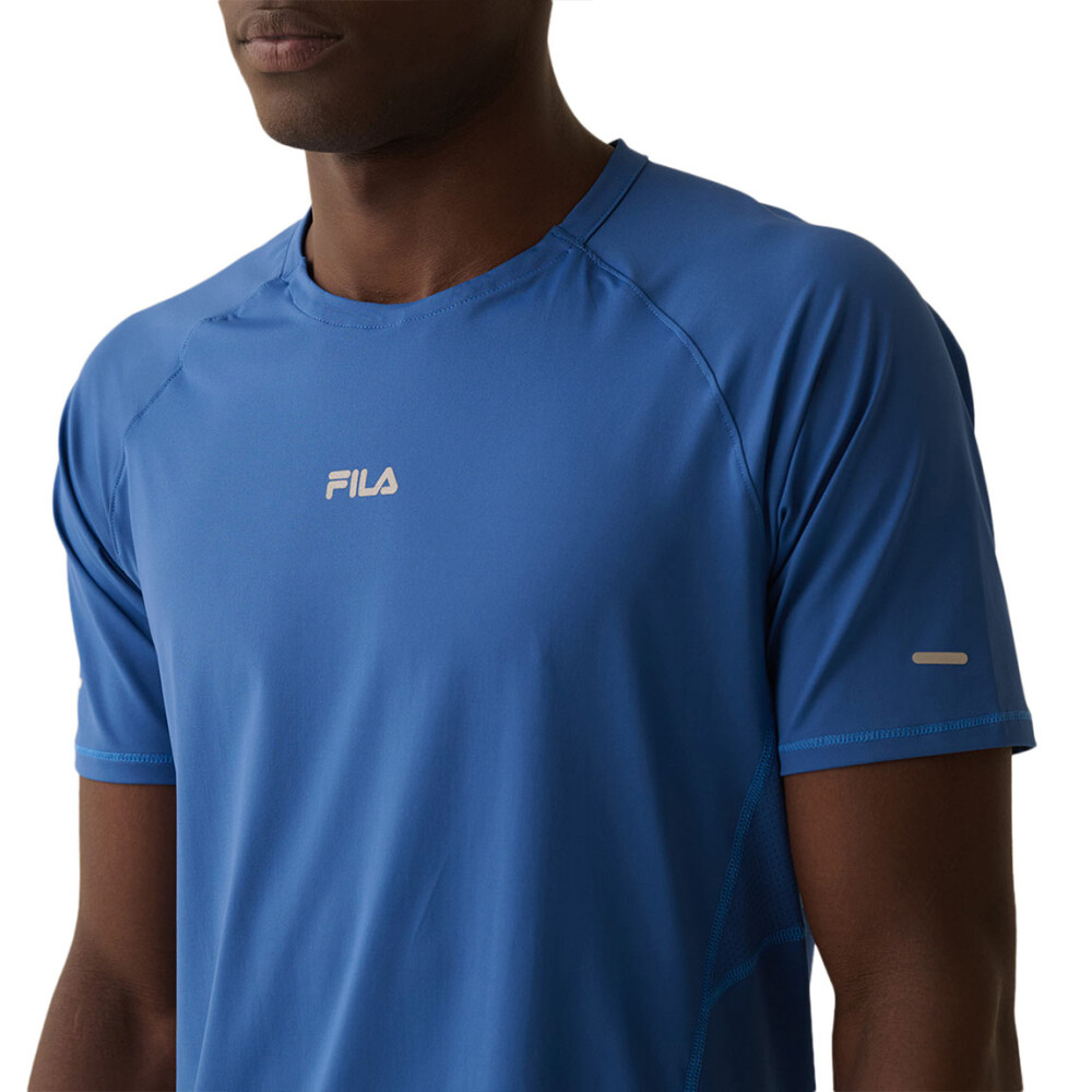 FILA Racer ii Remera manga corta running para hombre - Azul federal Azul