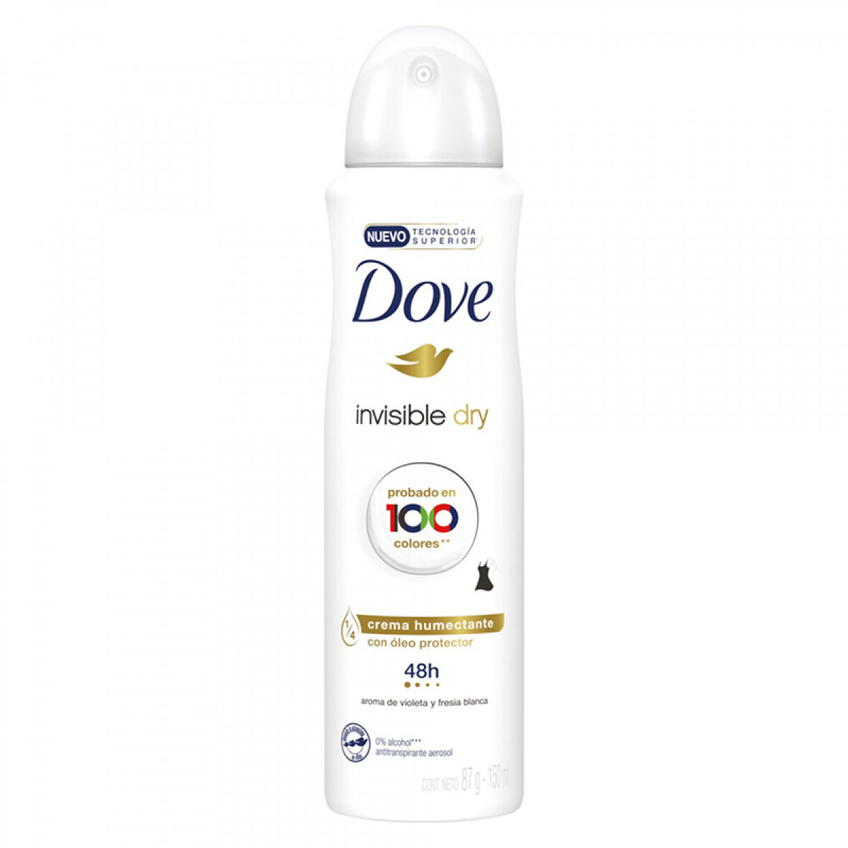 Desodorante en aerosol Dove 150 ml - Invisible dry 