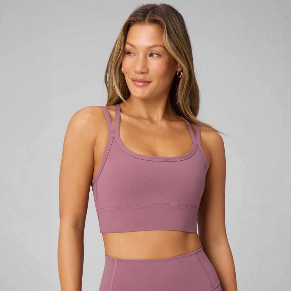 Top Principal Longline Medium Impact Sports Bra Mujer Mushroom Mauve