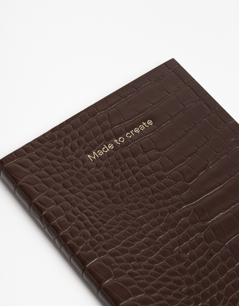 Anotadores Cuadernos y Memos Cuaderno Cuaderno De Pu Croco Chocolate. - Marron Chocolate