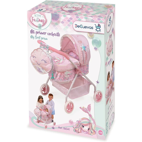 De Cuevas Coche Bebe Llorens Bolso Little Pet Osito Juguete Variante Color Rosa Pastel