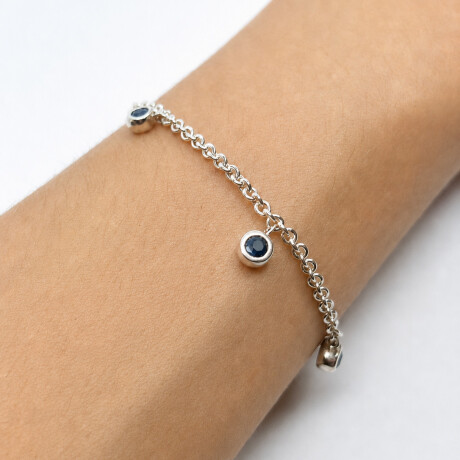 Pulsera Constelación de Moon en Plata 925 con Zafiros Pulsera Constelación de Moon en Plata 925 con Zafiros
