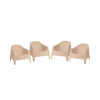 Set de 4 Sillas Plastico Skarpo Jardin Taupe