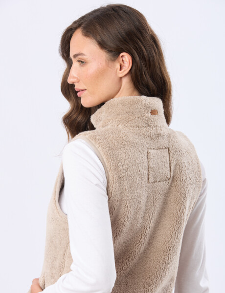 CHALECO SHERPA SUAVE Beige