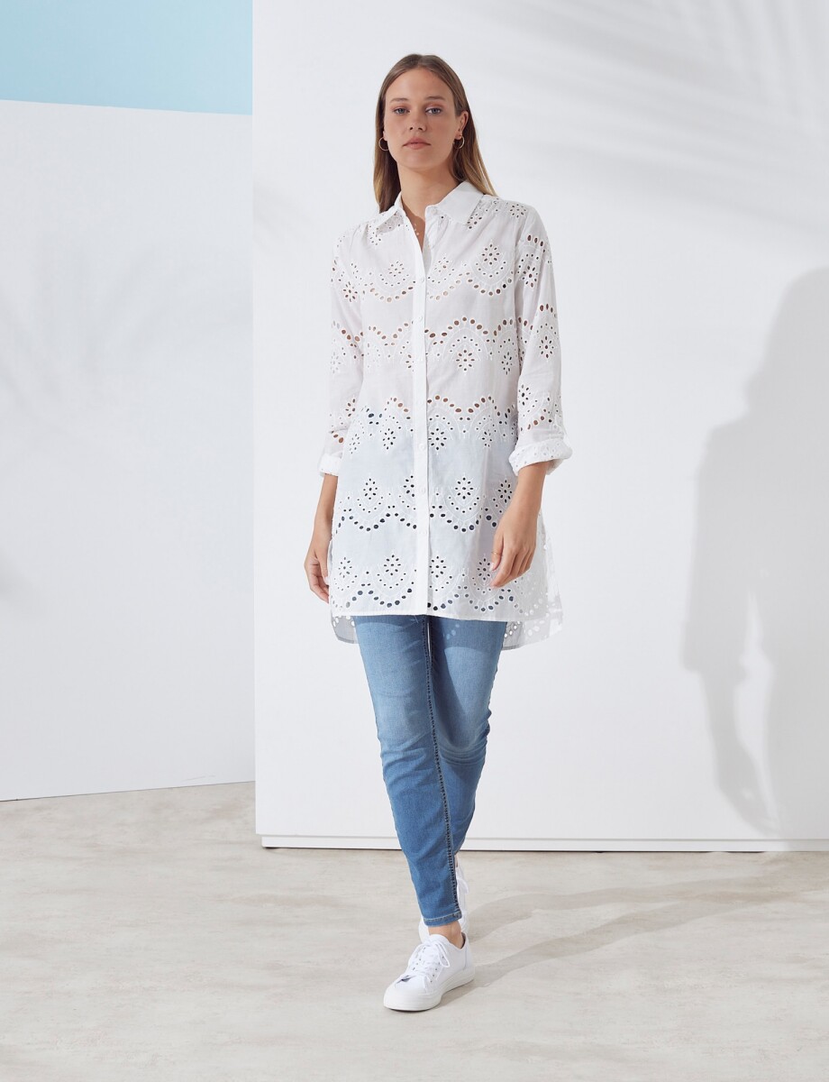 Camisola Broderie - Blanco 