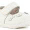 Zapatos de Niña MINI Miss Carol NEBULA con velcro y flores Blanco