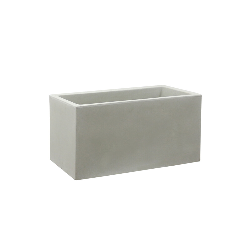 MACETA PLASTICO BLANCO CUBO