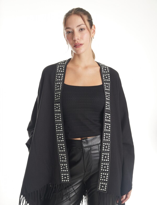 Ruana Perlas NEGRO