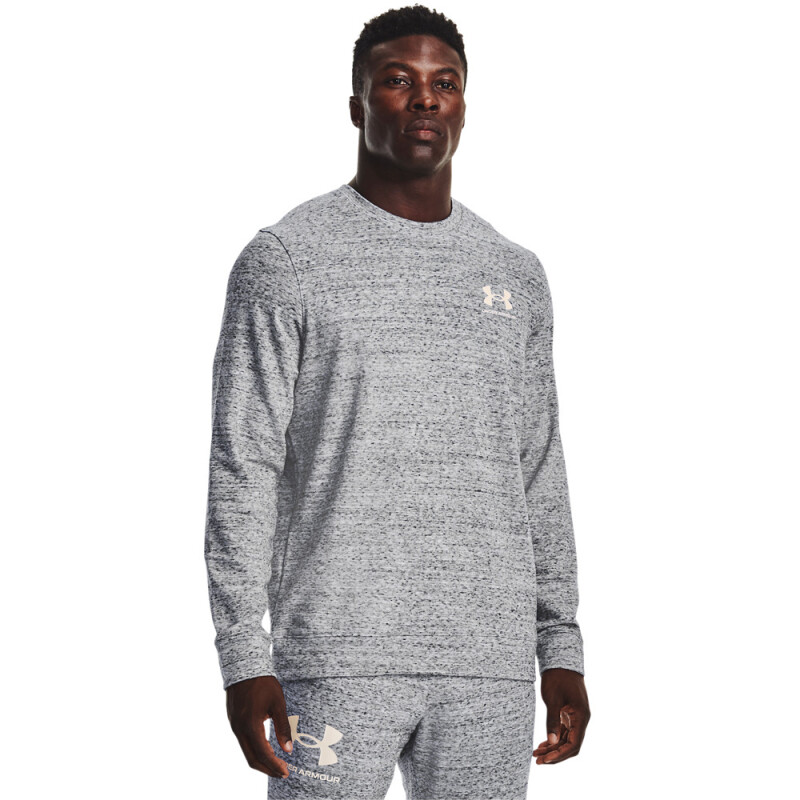 UA Rival Terry LC Crew-WHT WHT-112